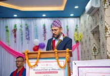 President Rtn. Swagat Raj Paykurel addressing in the 32nd Installation Ceremony
