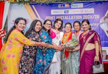 Participation of spouses (Anes Bhauju) in the installation.